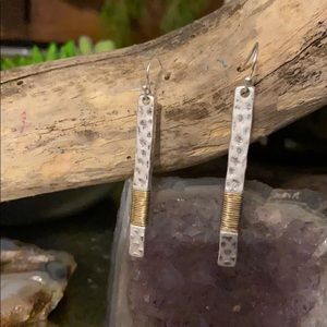 NWT Bar Earrings with wire wrapping